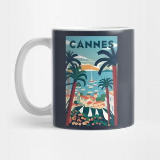 A Vintage Travel Art of Cannes - France Mug